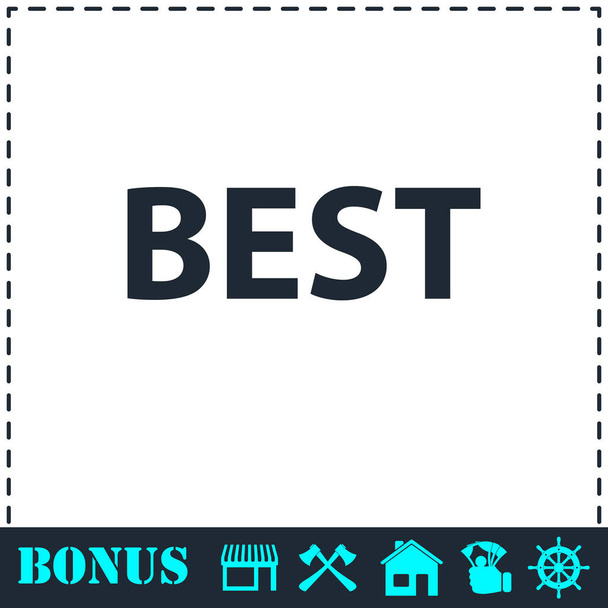 Best lettering text icon flat - Vector, Image