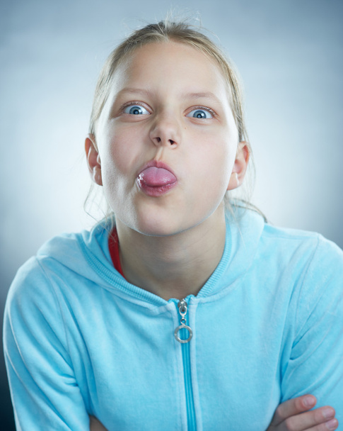 Atrractive girl making faces - Photo, Image