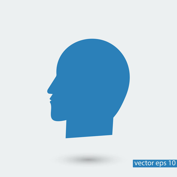 head simple icon - ベクター画像
