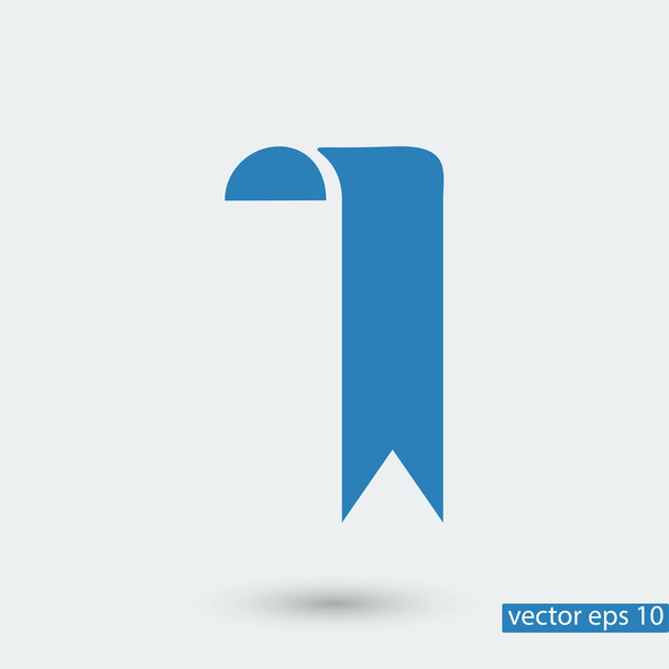 ribbon simple icon - Vector, Imagen