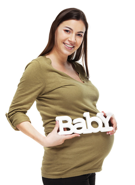 Happy young pregnant woman - Fotó, kép