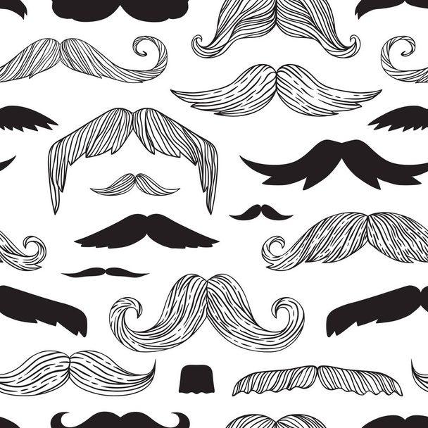 Mustaches seamless pattern vector. - Vektor, obrázek