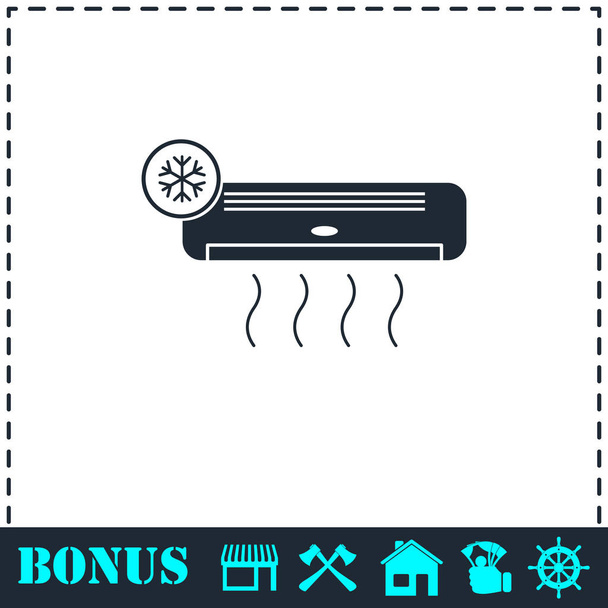 Air conditioning icon flat - Vector, Image