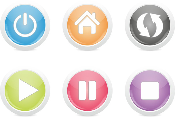 Set of buttons - Vetor, Imagem