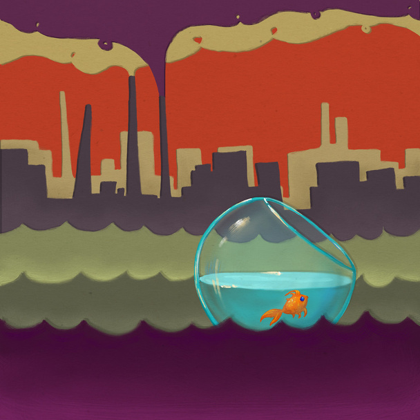 Pollution illustration - Photo, Image