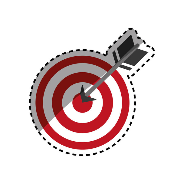 Απομονωμένη dartboard στόχου - Διάνυσμα, εικόνα