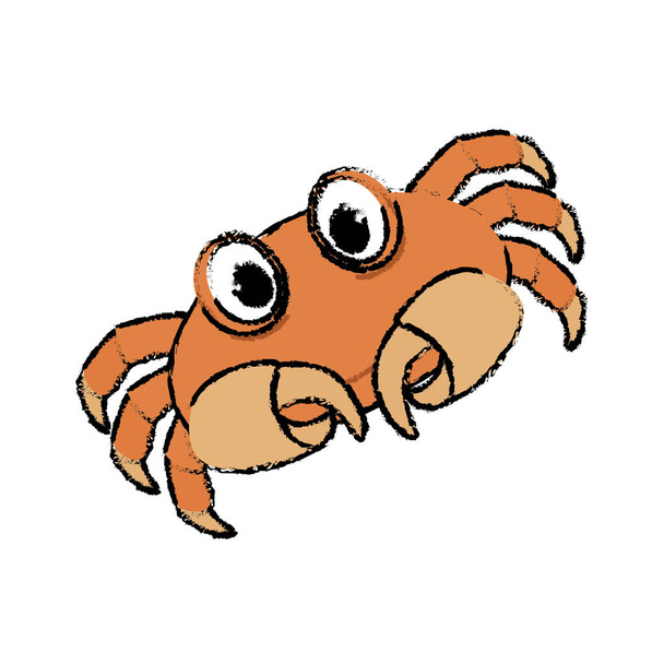 Desenhos animados de caranguejo marinho
 - Vetor, Imagem