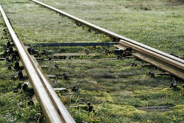 Railroad tracks in Magdeburg - Foto, afbeelding