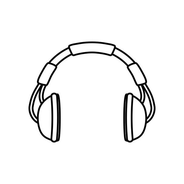 Zenelejátszó fejhallgató - Vektor, kép