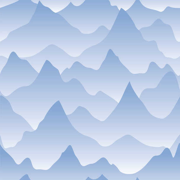 Scenery with mountain ridges and fog - Vector, Image
