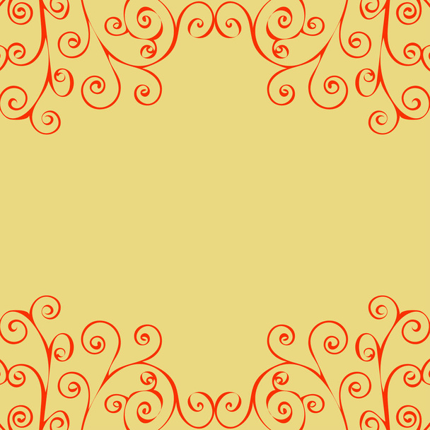 Decorative vintage pattern text background. - Vector, afbeelding