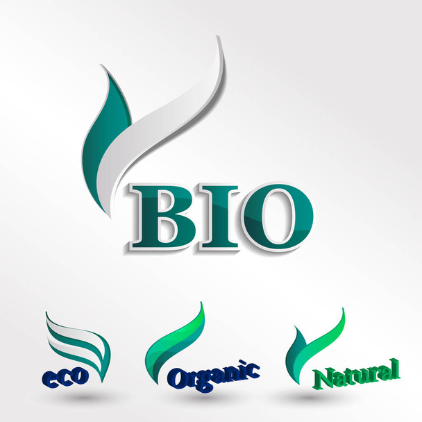 Set  Eco logos - Фото, изображение