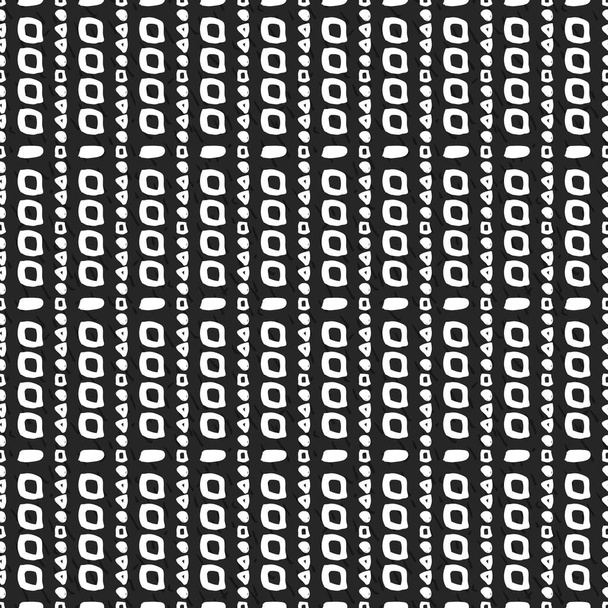 geometrische monochroom naadloze patroon - Vector, afbeelding