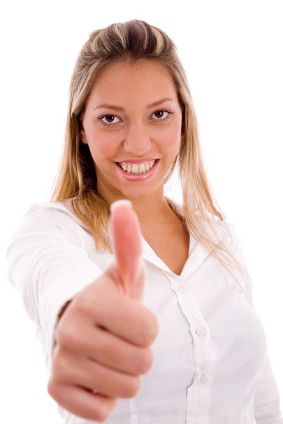 Smiling manager showing thumb up - Foto, immagini
