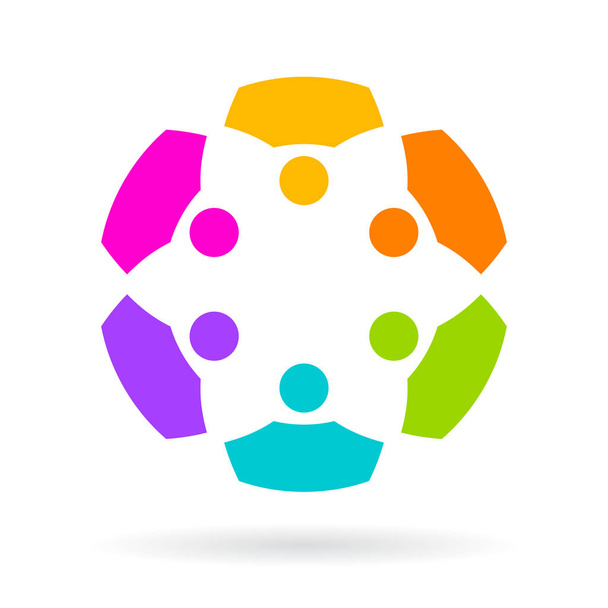 Abstract people unity logo - Vettoriali, immagini
