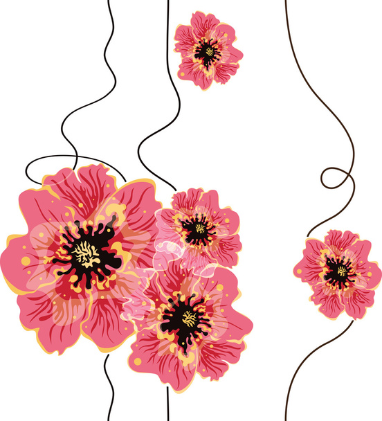 безшовний квітковий дизайн фону
 - Вектор, зображення