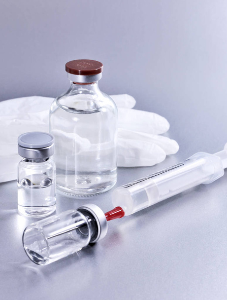 Vial and syringe, medical equipment - Photo, Image