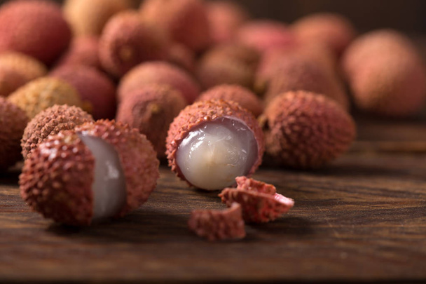 close-up of fresh lychee - Zdjęcie, obraz