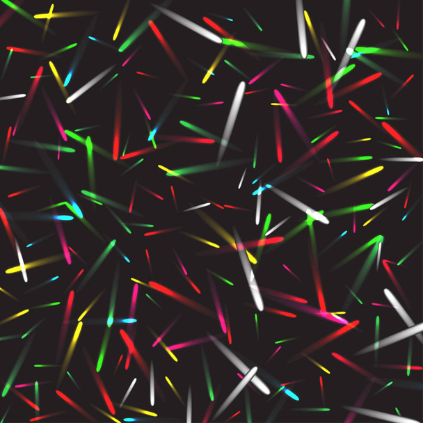 Rayos de luz de color neón mágico, fondo abstracto sin costuras
 - Vector, imagen