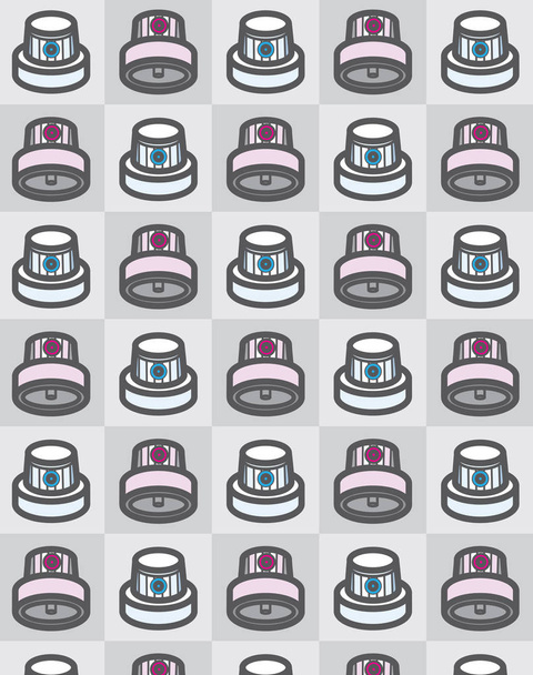 Pattern of gray caps - Vector, Image