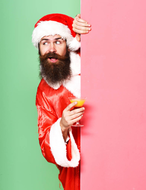 happy bearded santa claus man - Photo, image