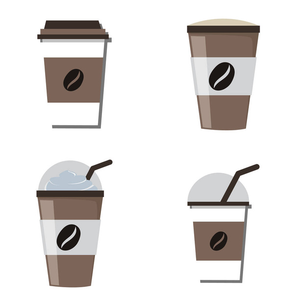 4 kávé ikonok - Vektor, kép
