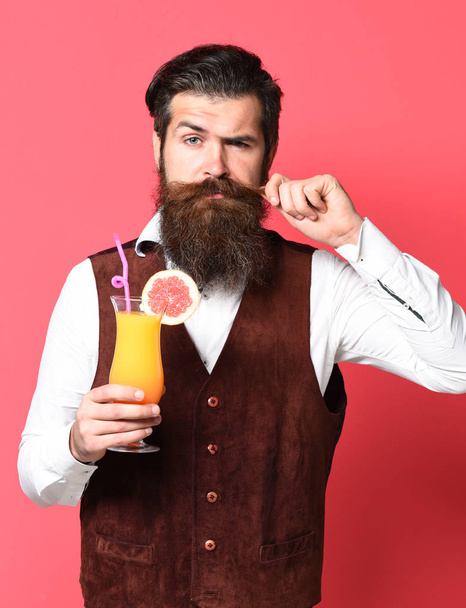 serious handsome bearded man - Фото, зображення