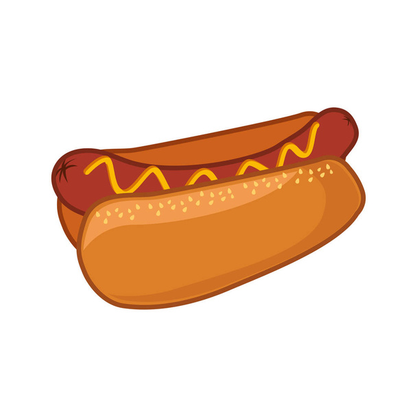 fast food hot dog - Vettoriali, immagini