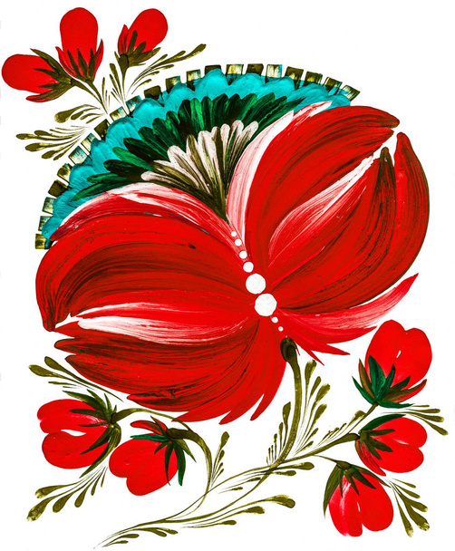 decorative bright painted flowers - Foto, immagini