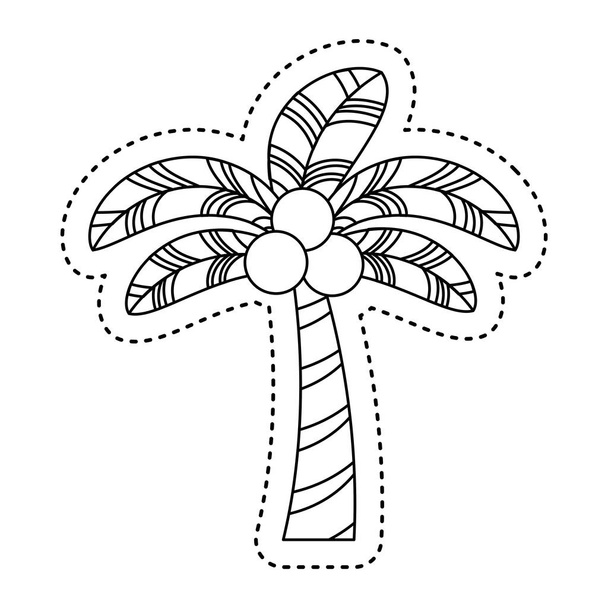 árbol palma tropical icono
 - Vector, imagen