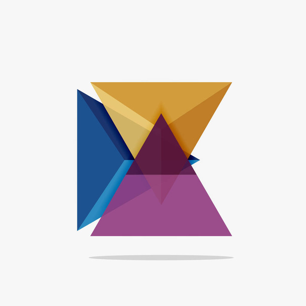 Plantilla de negocio de diseño de triángulo en blanco
 - Vector, Imagen