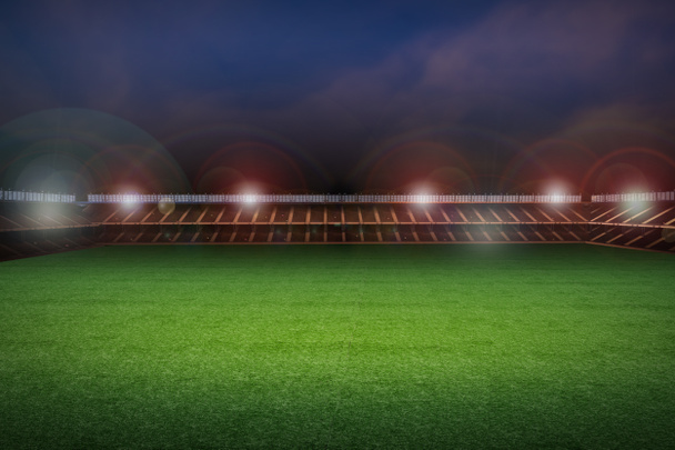 Stadion met voetbalveld - Foto, afbeelding