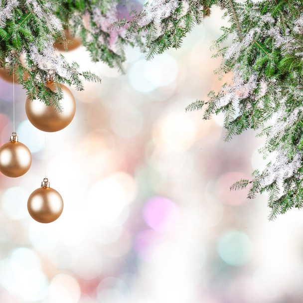 Beautiful Christmas background with fir - Fotó, kép