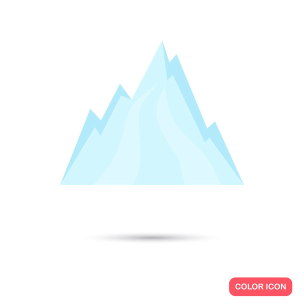 Winter mountains color icon. Flat design for web and mobile - Vettoriali, immagini