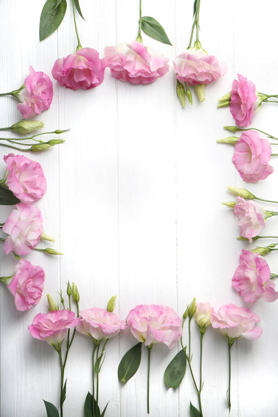 Fresh pink flowers frame - Fotografie, Obrázek