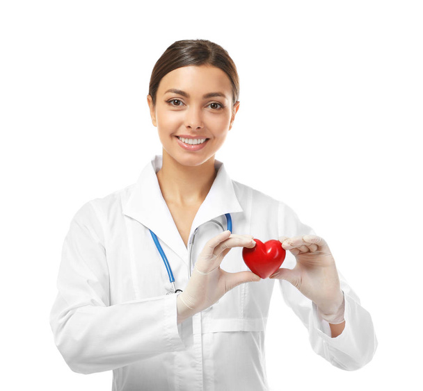 Young female cardiologist  - Фото, изображение