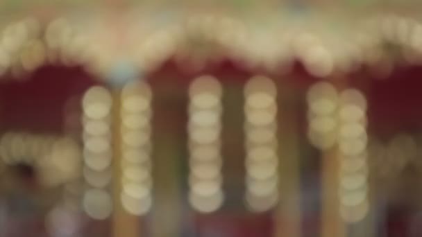 Αφηρημένη Carousel φώτα θάμπωμα - Πλάνα, βίντεο