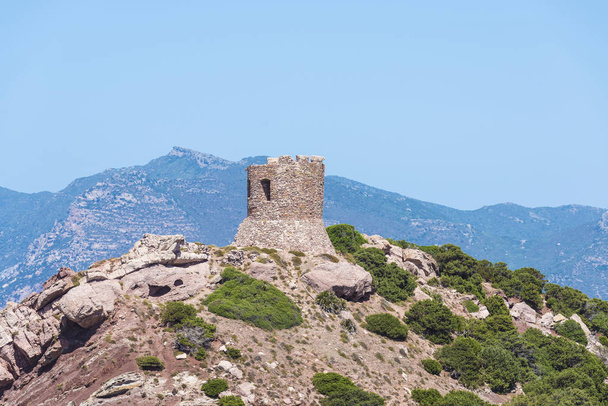 Tower of a medieval castle in Sardinia - Foto, afbeelding
