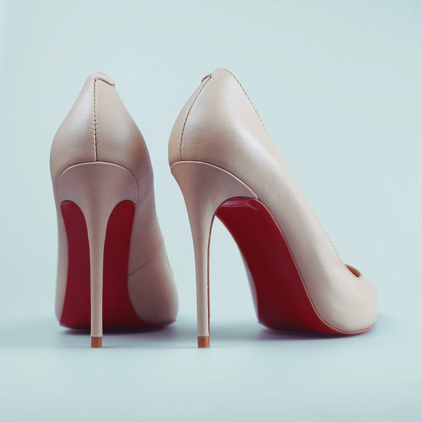beige female shoes - Photo, Image