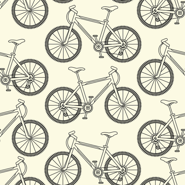 Vector seamless pattern with racing bikes. - Вектор,изображение
