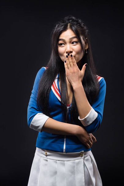 Asian woman expressing emotions in studio - Foto, Imagen
