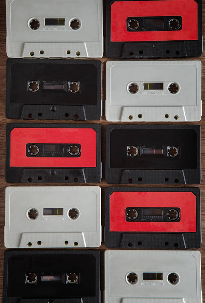achtergrond van cassette tape  - Foto, afbeelding