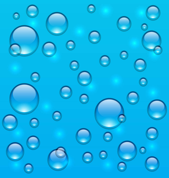 διαφανή πολλές σταγόνες στο ποτήρι νερού - Φωτογραφία, εικόνα