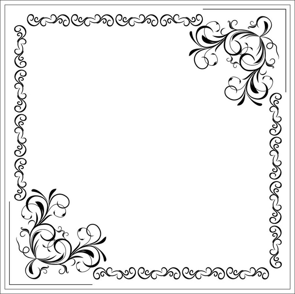 Blank floral frame border - Photo, Image