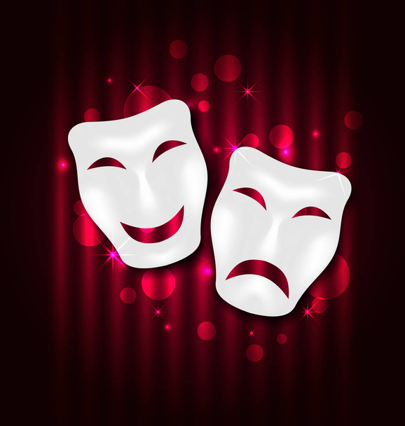 Comedy and tragedy theatre masks - Photo, image