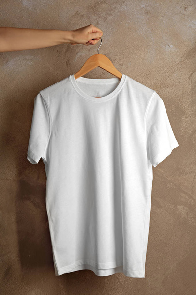 Blank t-shirt background - Fotó, kép