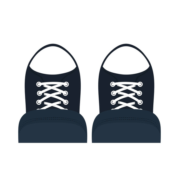 Κλασικά πάνινα παπούτσια υποδήματα - Διάνυσμα, εικόνα