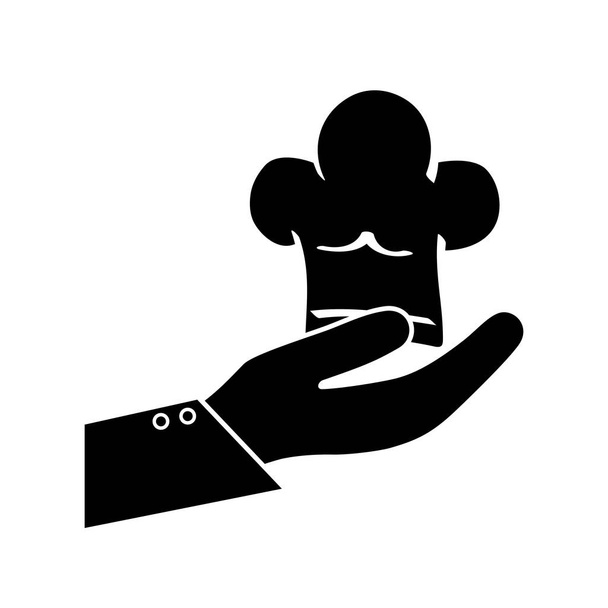 Waiter hand symbol - Vector, Image