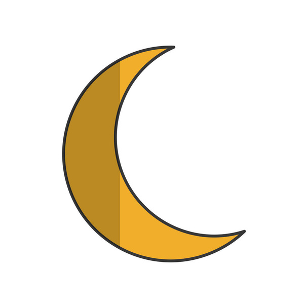 crescent moon icon image - Vector, Image