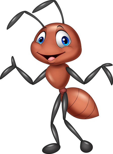 Cartoon ant posing - Vector, Image
